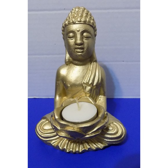 New Buddha Tea Candle Holder Statue - Picture 3 of 6
